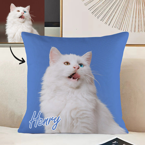 Personalized Pet Photo Pillow Decorative Cushion Cover Cat Pillow Dog Pillow Decorative Throw Pillows