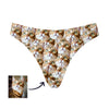 Christmas Gift Womens Custom Underwear Custom Photo Face Thongs