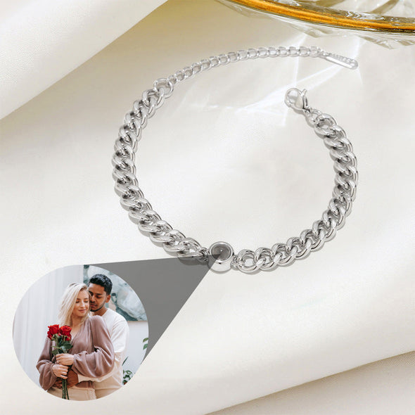 Gift for Couple Projection Bracelet Photo Bracelet Custom Bracelets with Picture Inside