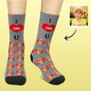 I Love Dad Socks Custom Face Socks Custom socks for Dad Fathers Day Gift