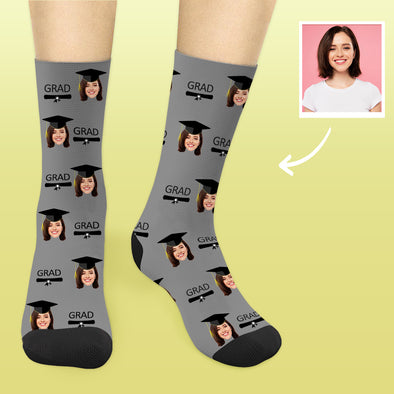 2025 Graduation Gifts for Him Her Custom Funny Graduation Socks Grad Photo Socks 2025 Graduation Socks