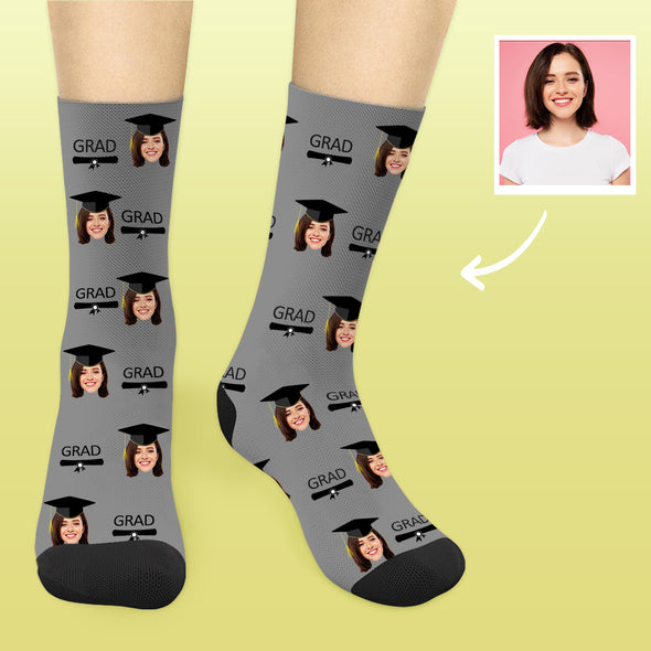 2025 Graduation Gifts for Him Her Custom Funny Graduation Socks Grad Photo Socks 2025 Graduation Socks
