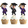 Custom Graduation Face Cupcake Topper Personalized Cupcake Toppers Graduation Day Party Decor