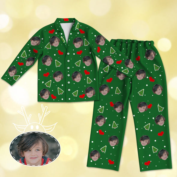 Kids' Custom Christmas Pajamas Kids Custom Pajamas Personalized Photo Chrstmas Pajamas