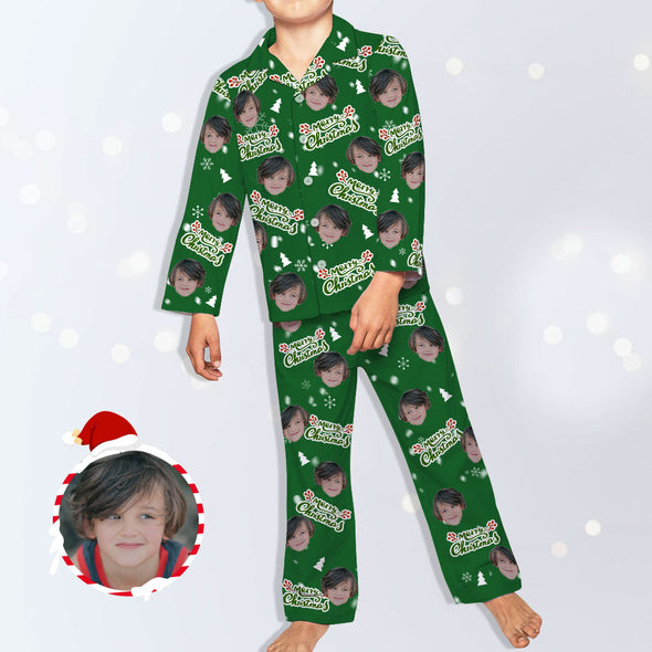 Kids' Christmas Pajamas Kids Custom Pajamas Personalized Photo Pajamas Kids Chirstmas Gift
