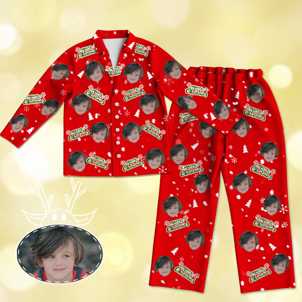 Kids' Christmas Pajamas Kids Custom Pajamas Personalized Photo Pajamas Chirstmas Gift