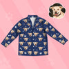 Gift for Dog Lover Kids Custom Long Sleeve Pajamas Set Children Kids Dog Photo Long Pajamas