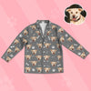 Gift for Dog Lover Kids Custom Long Sleeve Pajamas Set Children Kids Dog Photo Long Pajamas