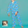 Gift for Dog Lover Kids Custom Long Sleeve Pajamas Set Children Kids Dog Photo Long Pajamas