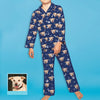 Gift for Dog Lover Kids Custom Long Sleeve Pajamas Set Children Kids Dog Photo Long Pajamas