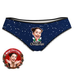 Christmas Underwear Custom Photo Face Panties Christmas Gift