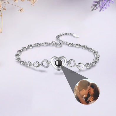 Gift for Girlfriend Personalized Projection Bracelet Custom Photo Bracelet Anniversary gift