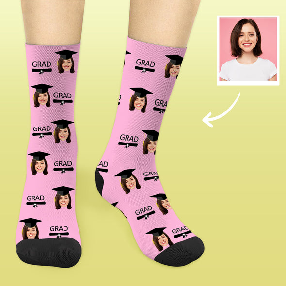 2025 Graduation Gifts for Him Her Custom Funny Graduation Socks Grad Photo Socks 2025 Graduation Socks