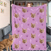 Custom Blankets with Cat Dog Photo Custom Dog Face Blankets Fleece Throw Blanket Christmas Gift