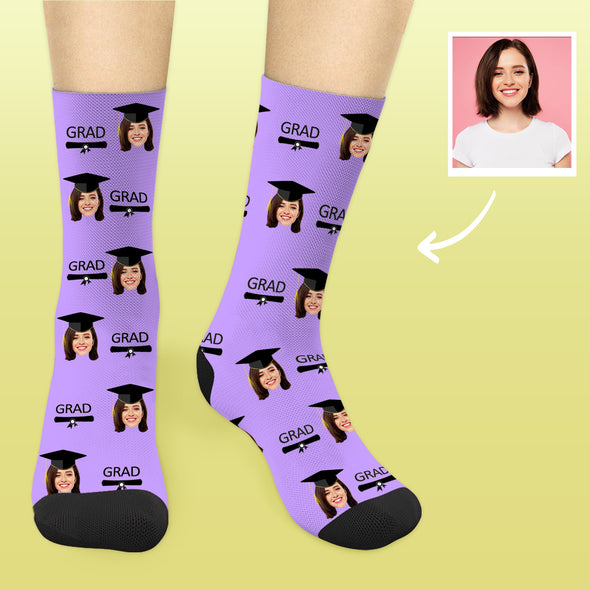 2025 Graduation Gifts for Him Her Custom Funny Graduation Socks Grad Photo Socks 2025 Graduation Socks