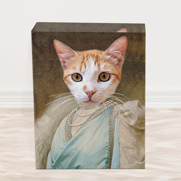 Personalized Queen Pet Portraits Canvas Print Custom Female Pet Canvas