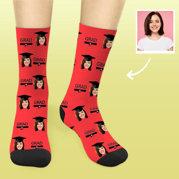 2025 Graduation Gifts for Him Her Custom Funny Graduation Socks Grad Photo Socks 2025 Graduation Socks