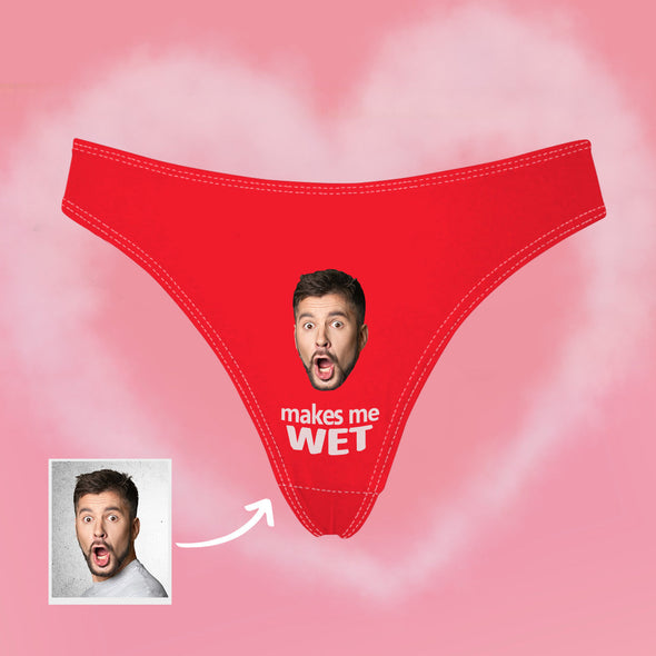 Valentines Gift Funny Gift Gag Gifts Custom Thongs Face on Thongs Anniversary Gift for Wife