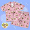 Custom Dog Face Short Sleeve Pajamas Custom Dog Photo Pajamas Short Dog Pajamas
