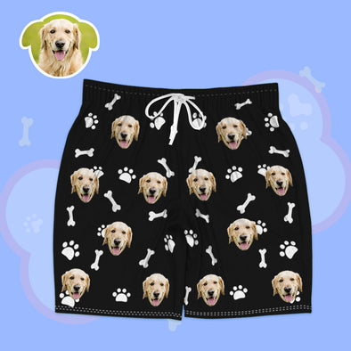 Gift for Dog Dad Mom Custom Dog Face Short Sleeve Summer Pajamas Gifts for Couples Funny Gifts