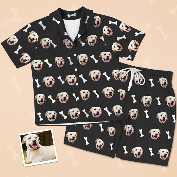 Custom Dog Short Sleeve Pajamas Sleepwear Custom Dog Photo Pajamas Short Dog Pajamas