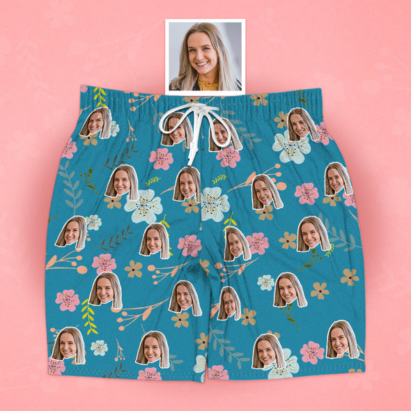 Personalized Photo Short Sleeve Pajamas Face Pajamas Gift for Lover