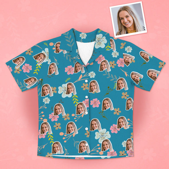Personalized Photo Short Sleeve Pajamas Face Pajamas Gift for Lover