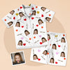 Gift for Girlfriend Custom Short Sleeve Nightwear Pajamas Set Short Sleeve Top withe Picture