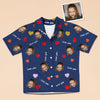 Gift for Girlfriend Custom Short Sleeve Nightwear Pajamas Set Short Sleeve Top withe Picture