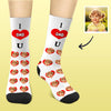 I Love Dad Socks Custom Face Socks Custom socks for Dad Fathers Day Gift