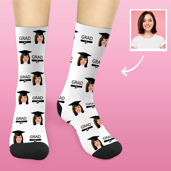2025 Graduation Gifts for Him Her Custom Funny Graduation Socks Grad Photo Socks 2025 Graduation Socks