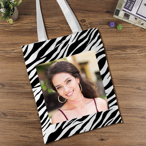 Personalized Canvas Photo Tote Bag