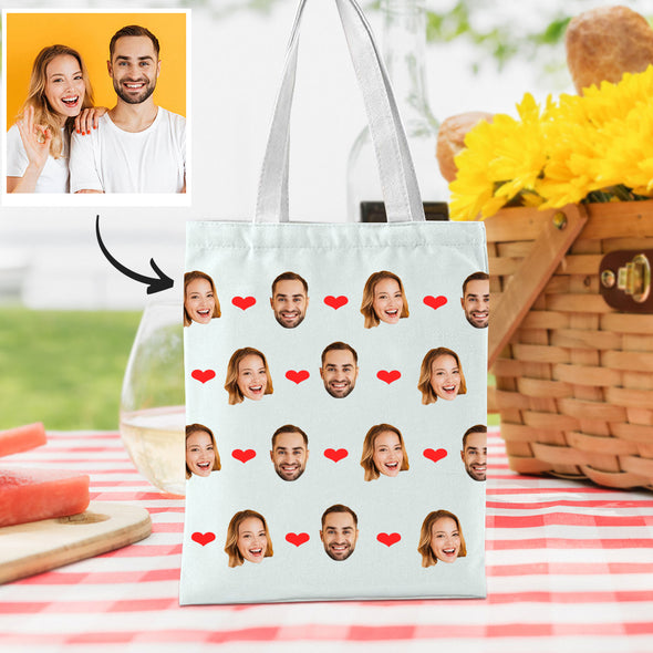 Customized Canvas Tote Bag with Your Faces