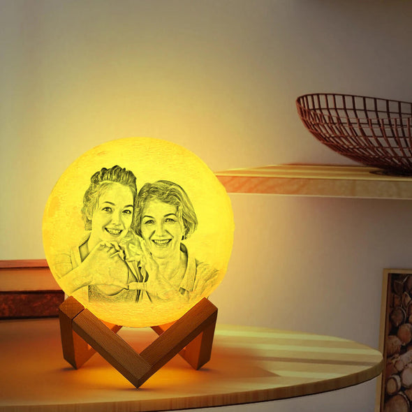 Custom Moon Lamp with Photo Custom 3D Engraved Moon Light 16 Colors