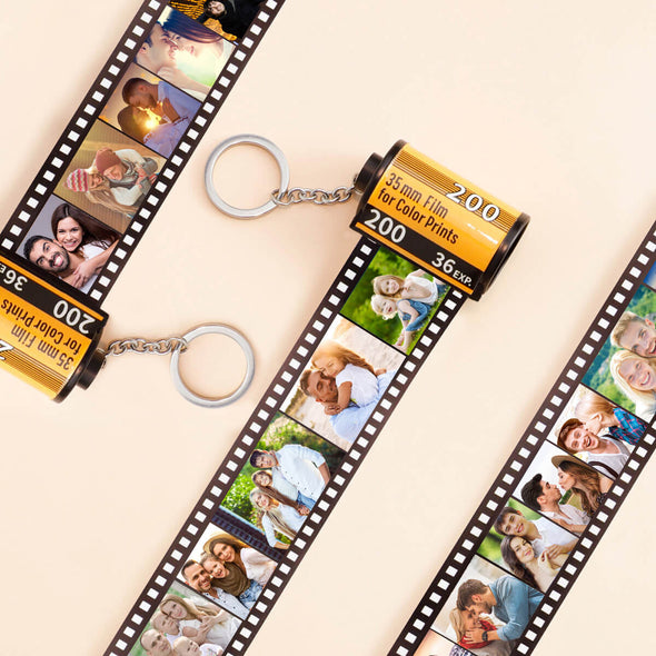 Anniversary Gift Custom Camera Roll Pictures Keychain Christmas Gift