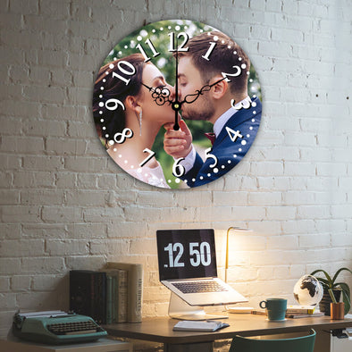 Great Gift Idea for Family Custom Wall Clock with Family Photo