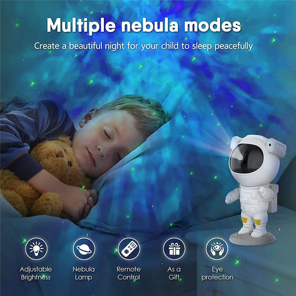 Astronaut Starry Projector 360° Adjustable Galaxy Projector Light Spaceman Night Light Suitable for Gaming Bedroom
