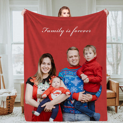 Custom Photo Blanket Custom Blankets with Photo Fleece Throw Blanket Christmas Gift