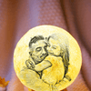 Fathers Day Gift Custom Engraved 3D Moon Light with Picture 2 Colors