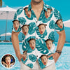 Mens Custom Hawaiian Shirt with Face Aloha Beach Fruit Flower Shirts