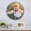 Personalized Photo Wall Clock Round Shape Silent Hanging Clock for Home Decor