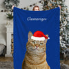 Custom Pet Christmas Blankets Personalized Cat Dog Pet Photo Blankets Fleece Throw Blankets