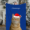 Custom Christmas Blankets Personalized Cat Dog Pet Photo Blankets Fleece Throw Blankets Christmas Gift