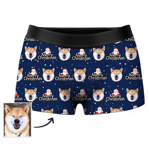 Custom Christmas Boxers Face on Boxers