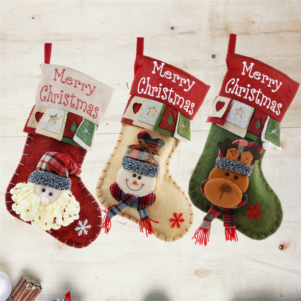 Christmas Stocking Large Candy Bags Christmas Decorations
