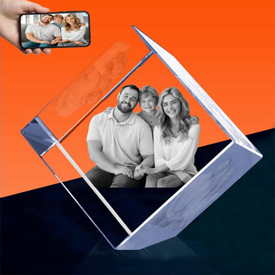 Mothers Day Gift Custom 3D Crystal Photo Personalized Gifts with 3D Laser Photo Engraved Crystal