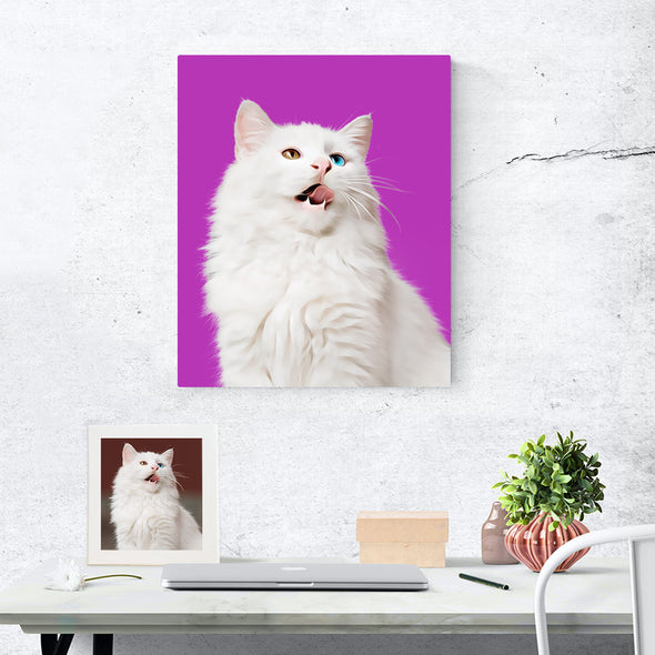 Customized Dog Cat Portrait Pet Canvas Christmas Gift
