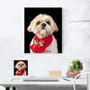 Customized Dog Cat Portrait Pet Canvas Christmas Gift
