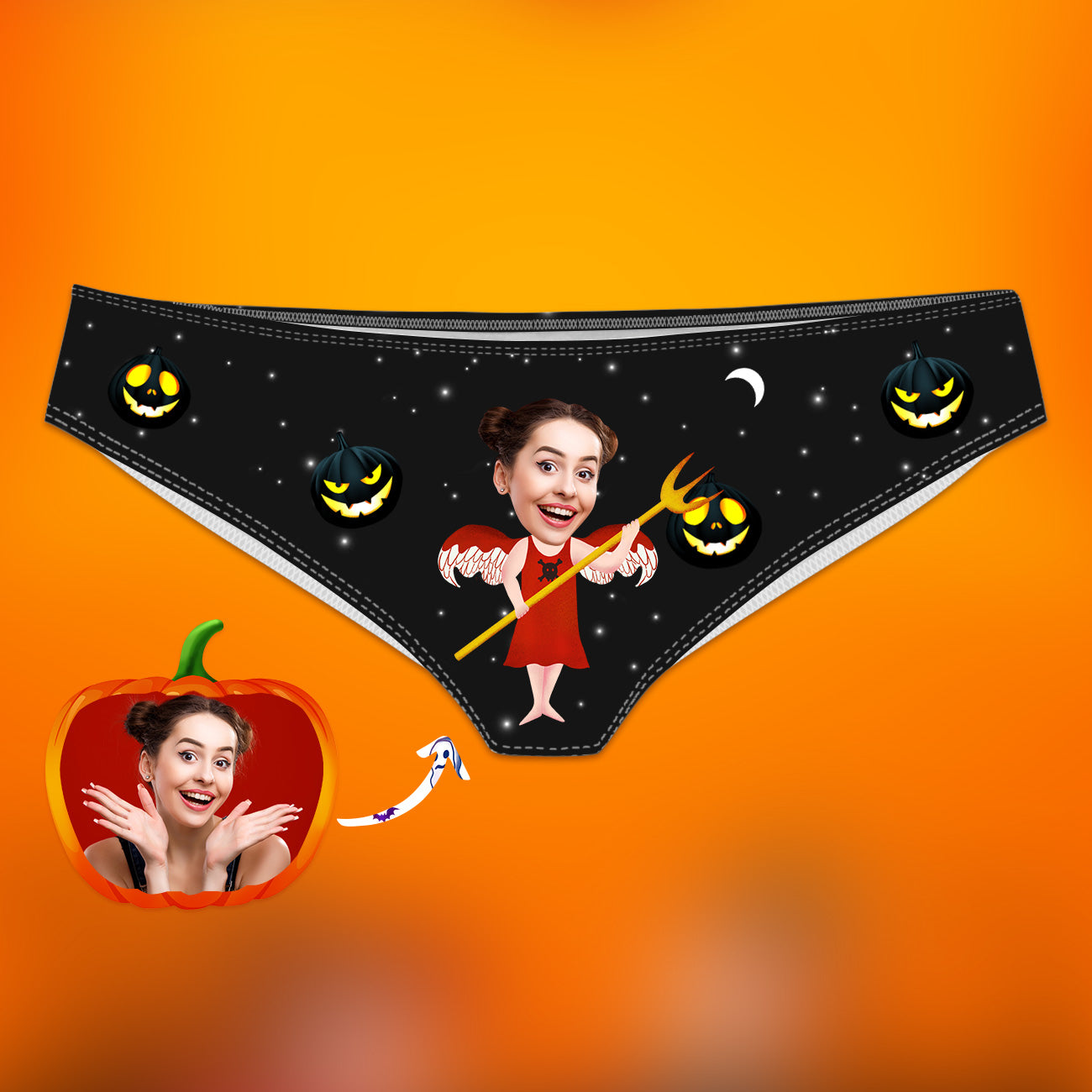 Halloween Gift for Girlfriend Face on Panties Custom Face Panties –  Yourphotosocks