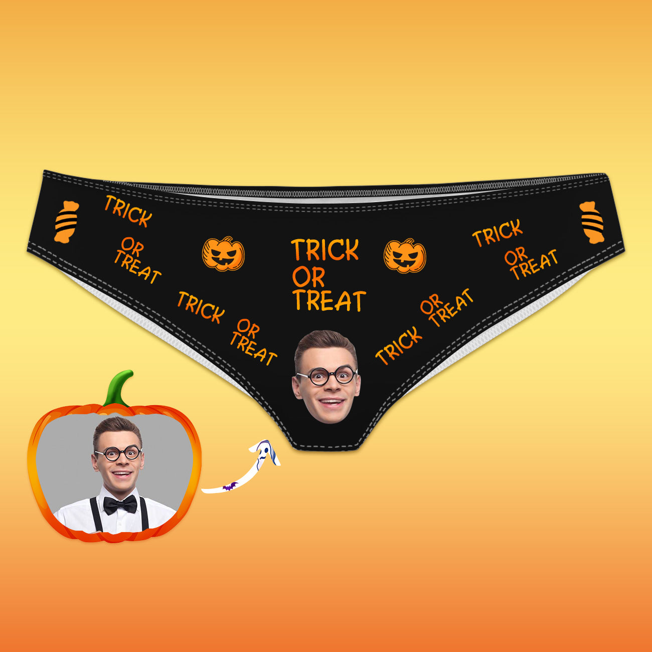 Halloween Underwear for Girlfriend Custom Face Panties – Yourphotosocks